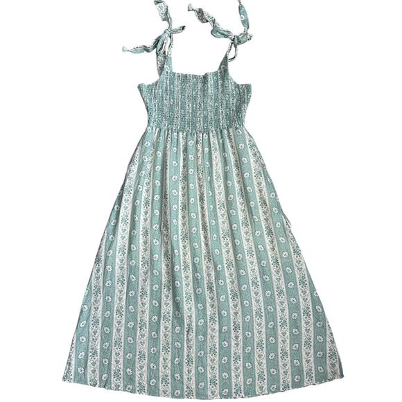 Spartina‎ 449 Saylor Resort Linen-Blend Midi Dress Pockets Size Medium - Picture 3 of 12